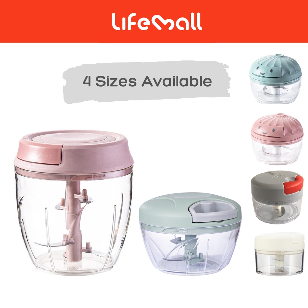 LifeMall Manual Food Chopper/ Garlic Chopper/ Shredder/ Meat Mincer Food Processor Shopee