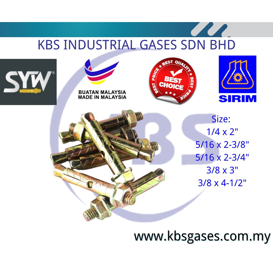 STOK !!! SYW Sleeve Anchor / Wall Plug Besi (pcs) | Shopee Singapore