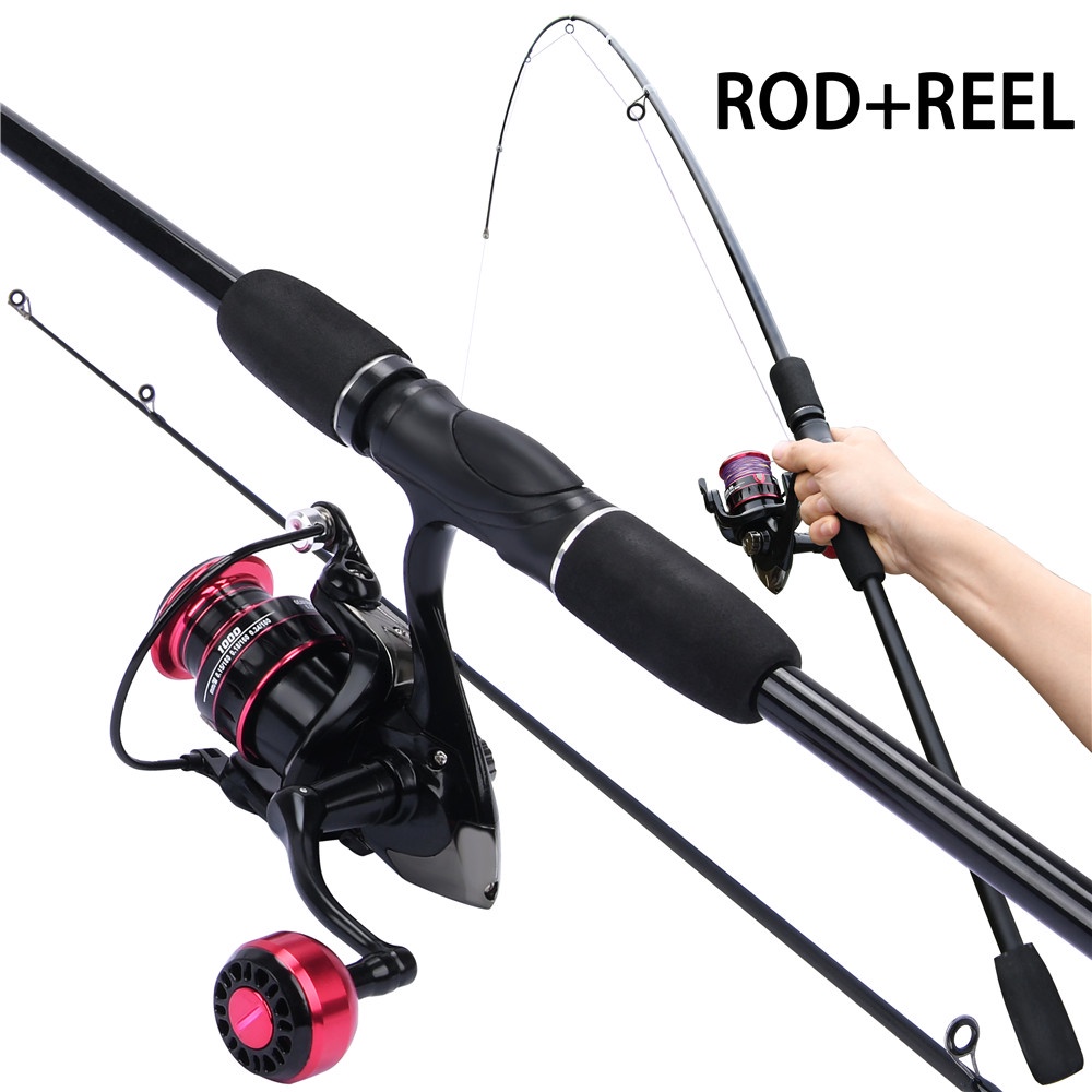 FRRTC Ultra Light Fishing Set 1.6m/1.8m/2.1m Spinning Fishing Rod Matel  Spool Fishing Reel For Freshwater Fishing