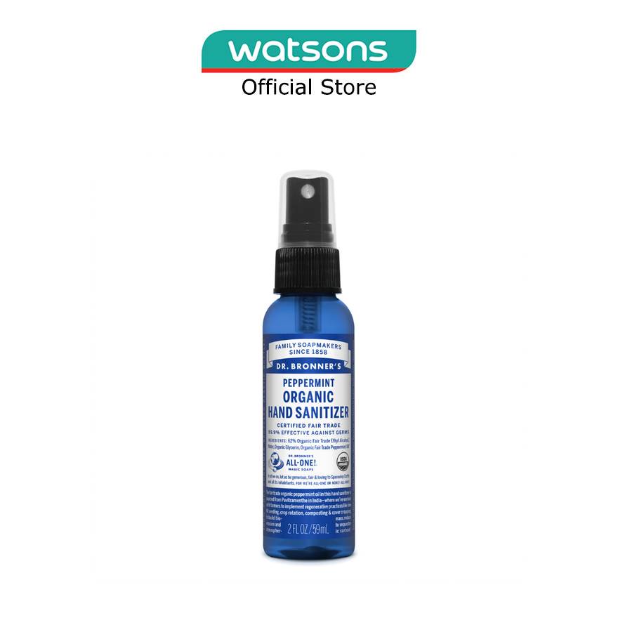 DR BRONNER'S Peppermint Hand Sanitizer 59ml Shopee Singapore