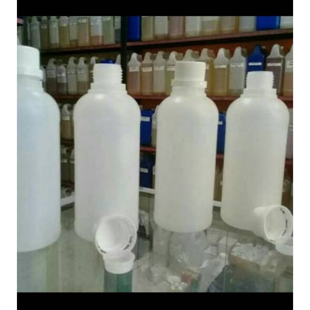 Botol HDPE 500ml Putih Dengan Tutup Ganda - Gambar 2