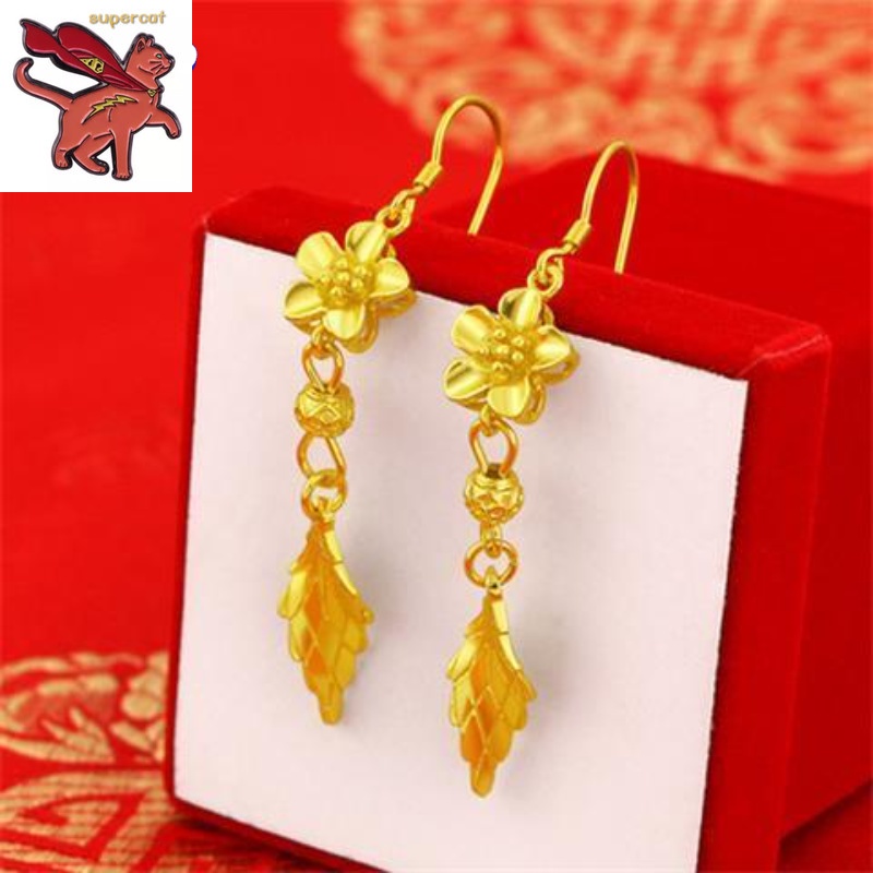 Gold jewelry store earrings