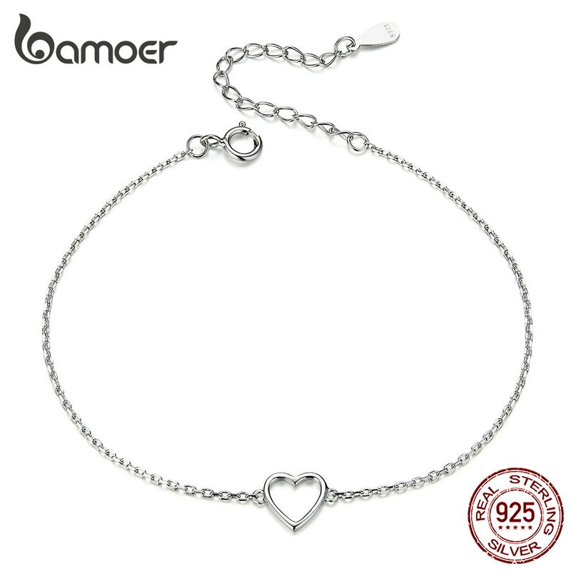 Bamoer 925 Sterling Silver The Love shape Fashion Jewellery for Women Fit Gifts SCB159
