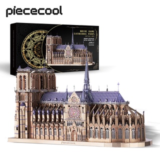 Piececool 3D Metal Puzzles for Adults Notre Dame De Paris Church Metal Model  Kits French Cathedral Building Blocks