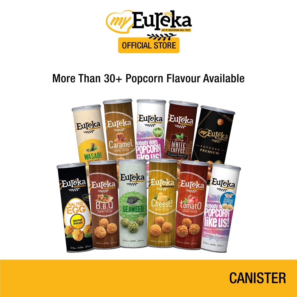 Eureka Gourmet Popcorn Canister Multiple Flavours Shopee Singapore