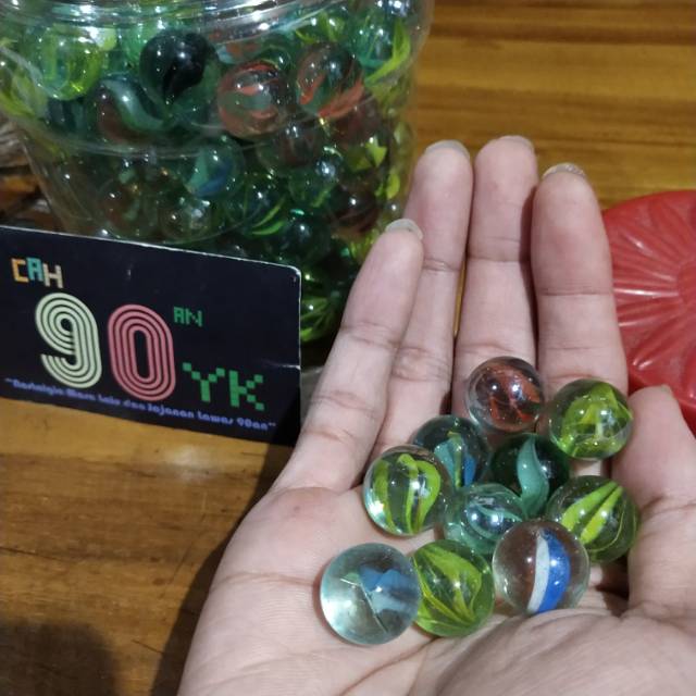 MATA Neker Ordinary Cat's Eye 10PCS Gundu Guli Setin Marbles. Old ...