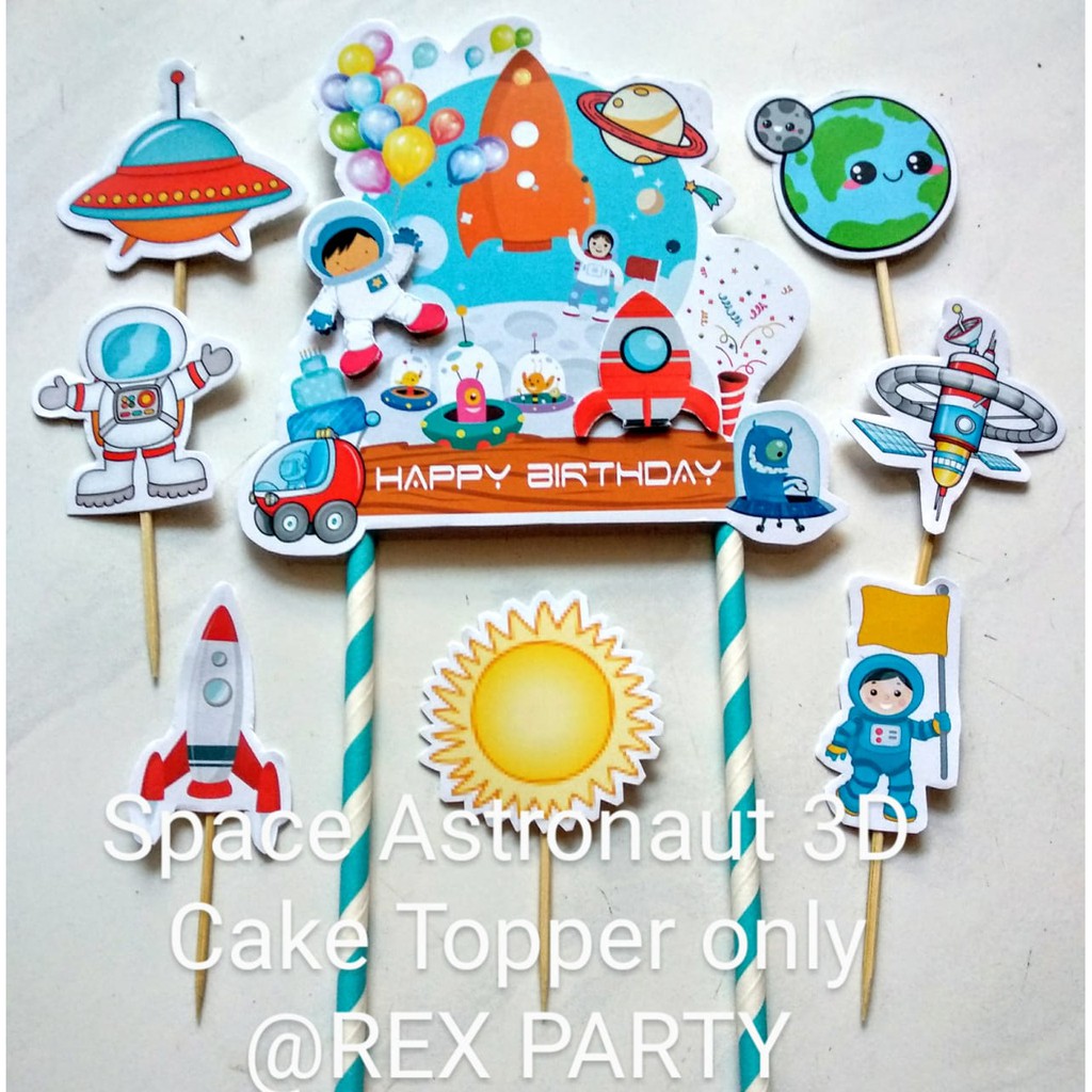 Space Astronaut Cake Topper/ Space Astronaut Cake Topper Birthday ...