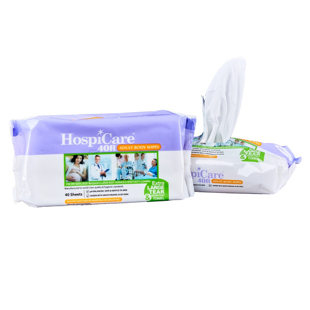 HospiCare 40R Adult Body Wipes (40pcs/Pkt) Shopee Singapore