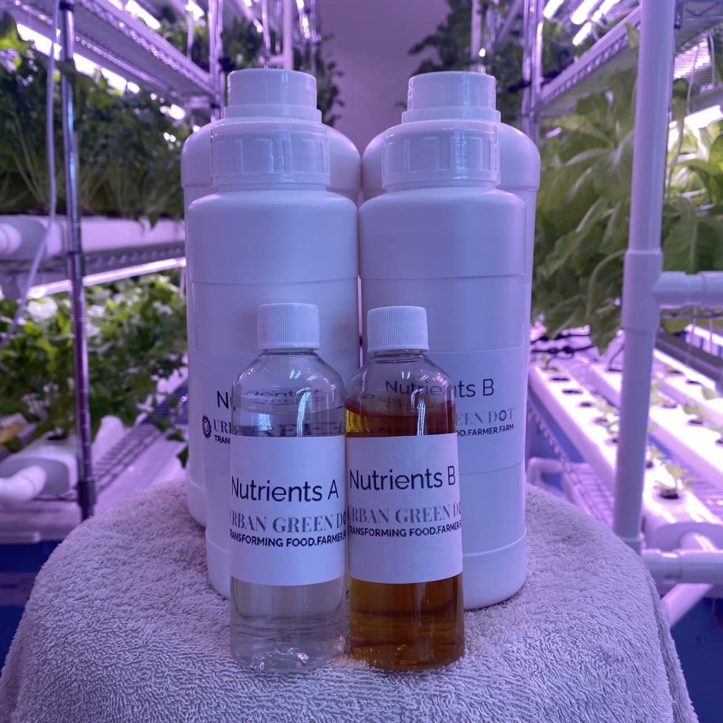 Hydroponics AB Nutrients and Fertilizers for Leafy Vegetables, Herbs, Flowers and Fruits