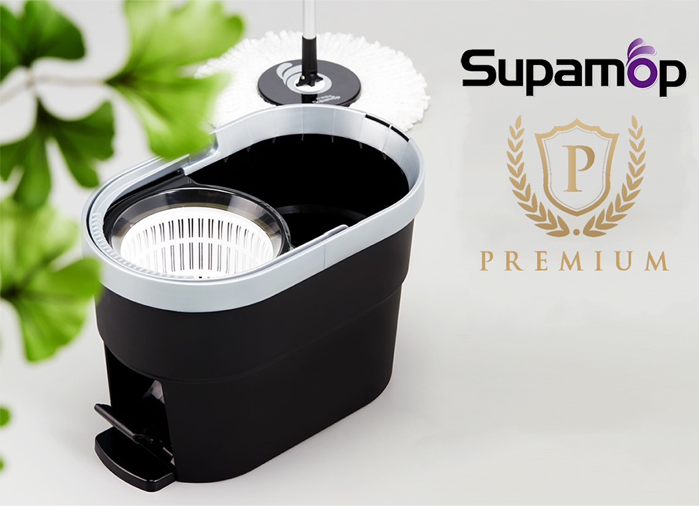 SupaMop P600 Premium Foot Press and Hand Press Spin Mop Set | Shopee ...