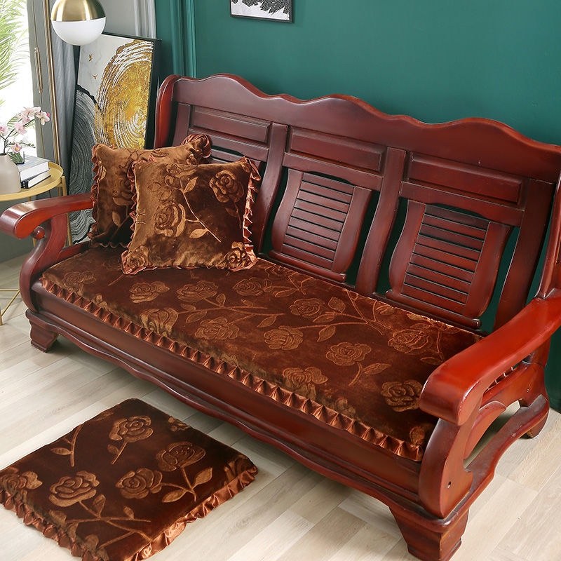 Autumn and Winter Solid Wood Sofa Cushion NonSlip Removable Washable