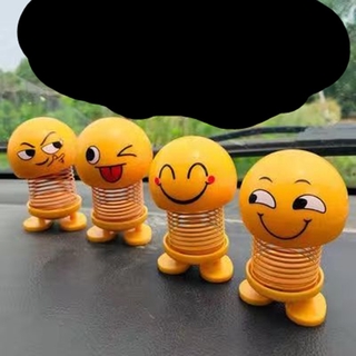 Car Ornaments Bobblehead Cute Emoji Shaking Head Doll Emoticon Pack Spring Doll Cute Car Interior Smiley Face Springs Dancing Toys Car Ornaments Funny Car Dashboard Decor Auto Shopee Singapore