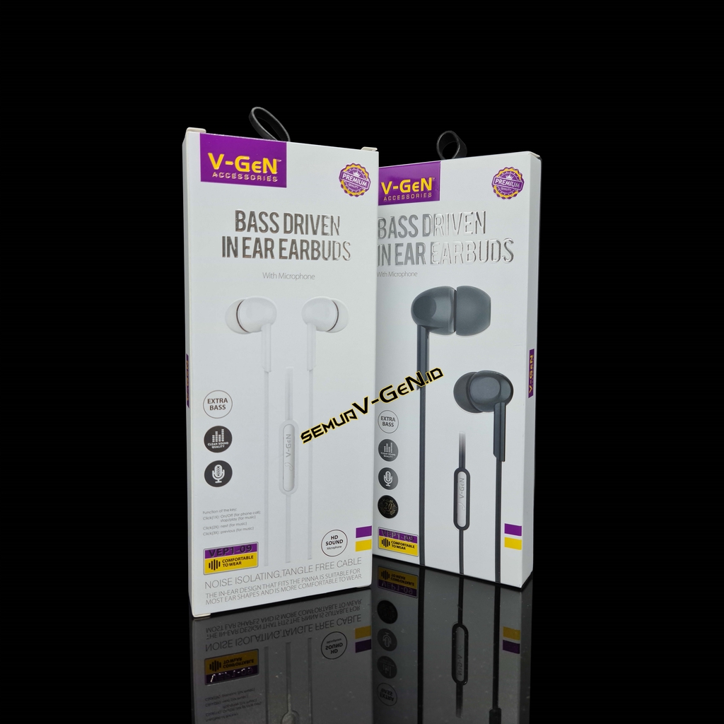 Earphone V-GEN Headset Handfree Smartphone Android iOS Earphones  Ear Phone Head Set Hand Free VGEN - Gambar 3