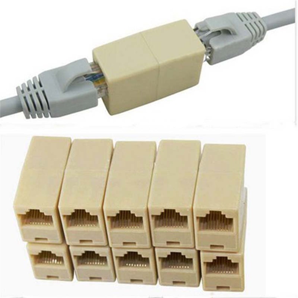 10PCS RJ45 Extender Ethernet Joiner Connector Cable Coupler Adapter ...