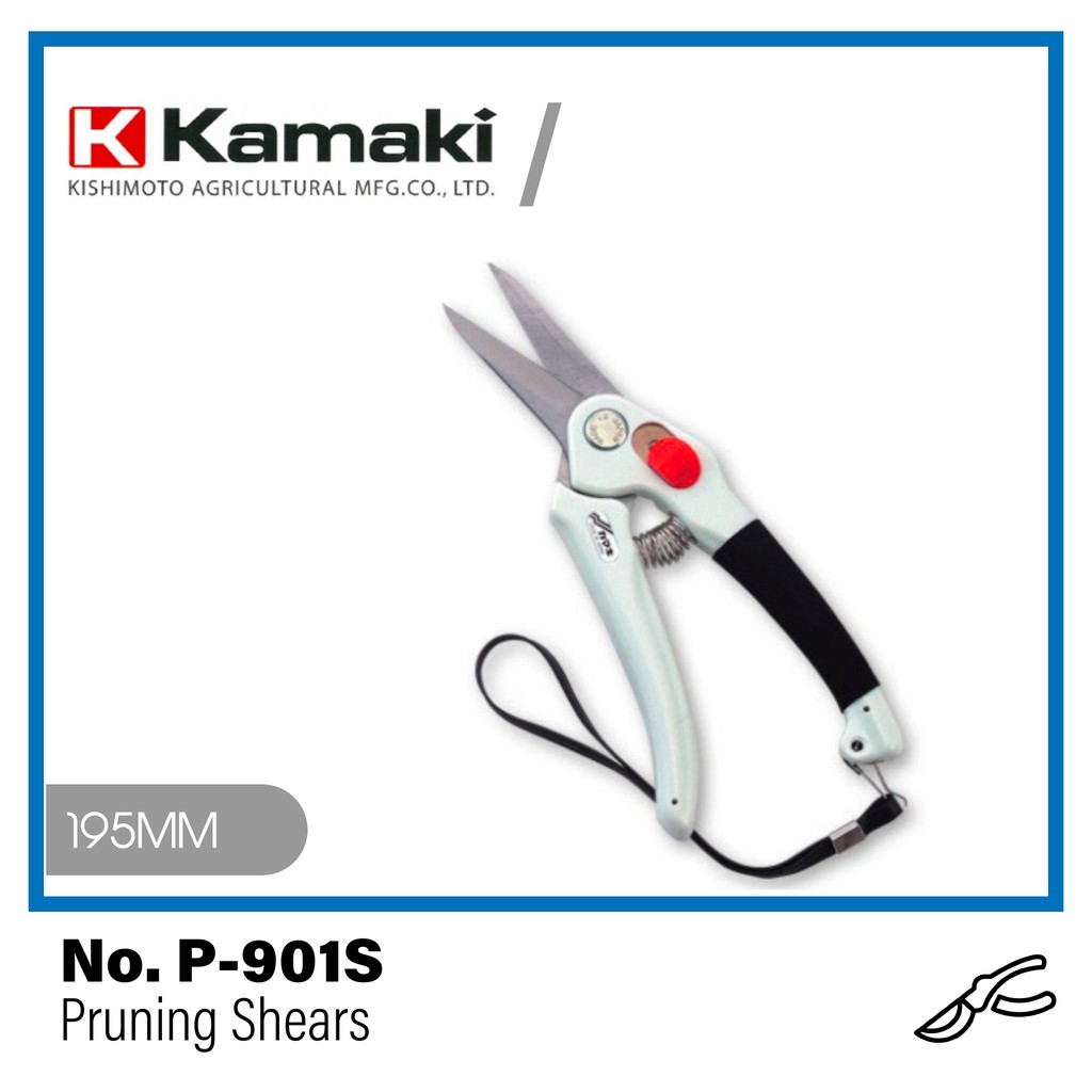 KAMAKI Pruning Shear OAL 195MM Stainless Steel P901S or 195MM TELFON P901 Shopee Singapore
