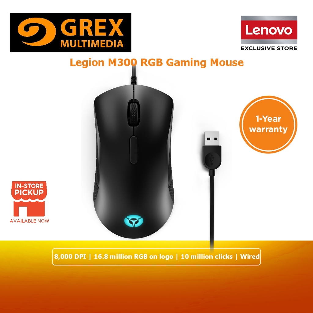 LENOVO M300 Legion RGB Gaming Mouse GY50X79384 | Shopee Singapore