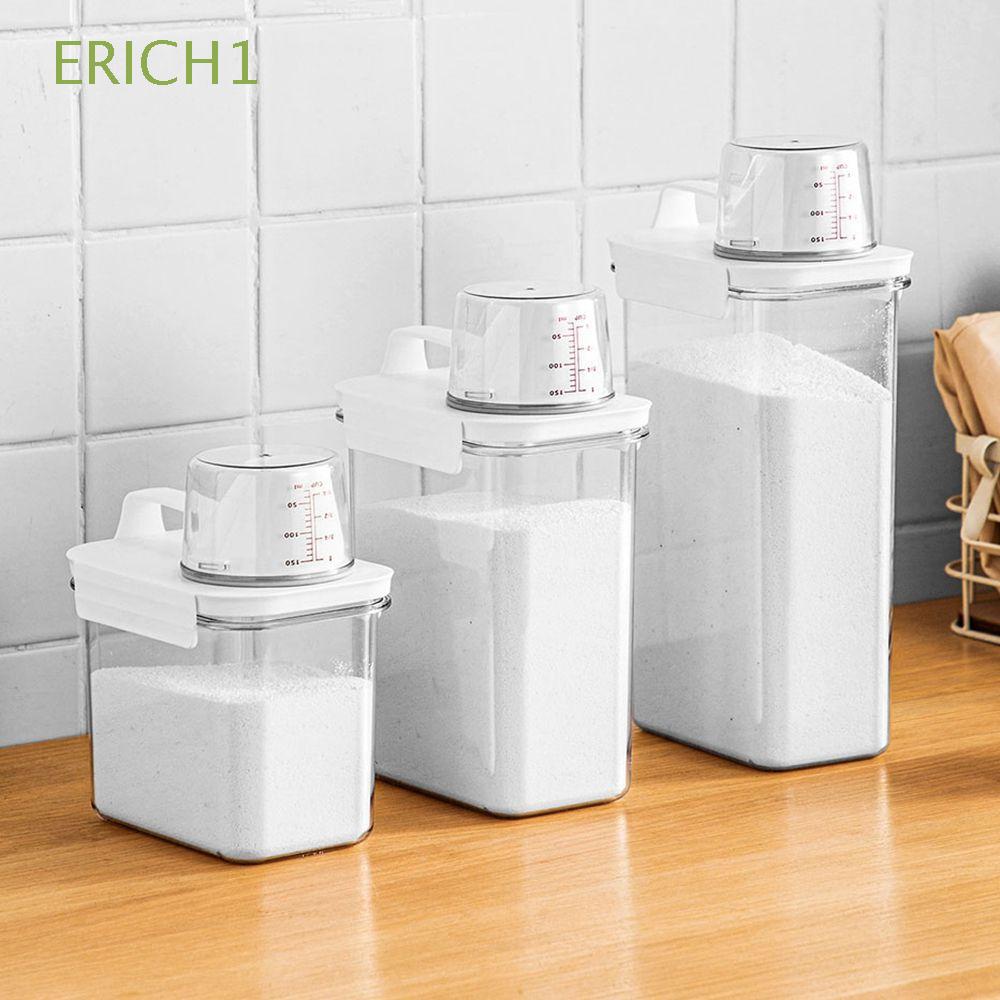 ERICH1 Airtight Cereal Jar Household Storage Bucket Washing Powder