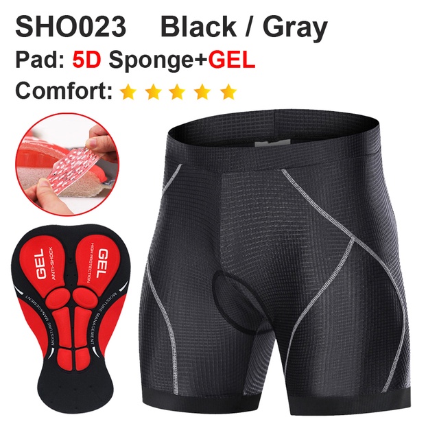 NEWBOLER Breathable Cycling Shorts 5D Gel Pad Shockproof Bicycle ...