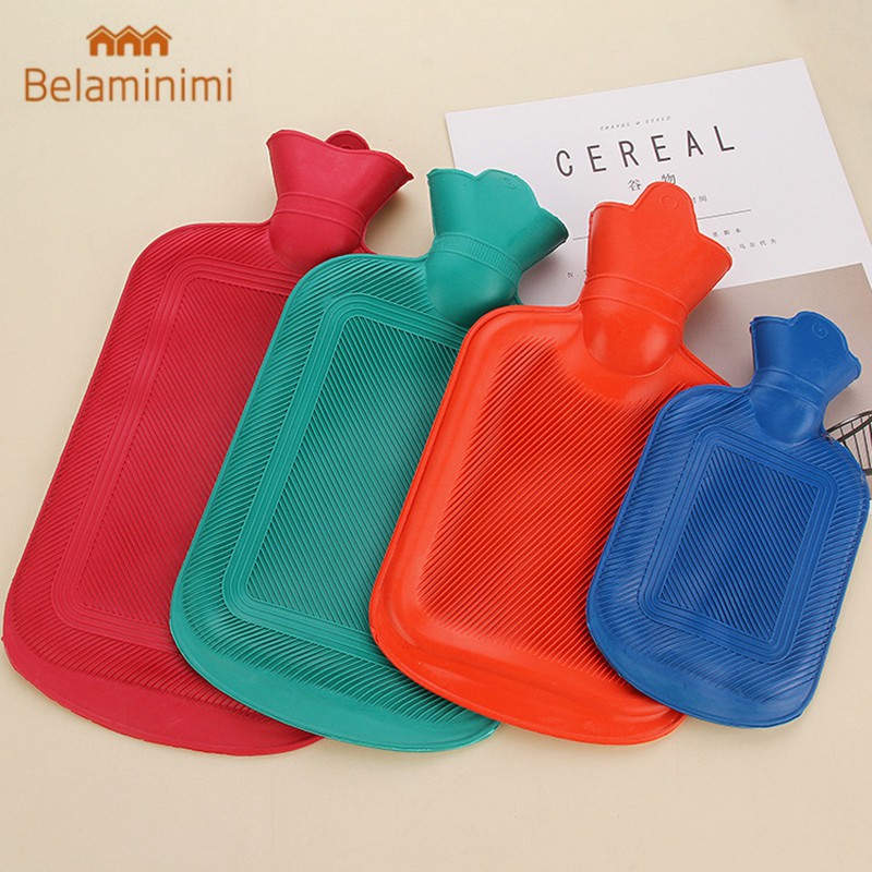 Rubber hot water bottle thick warm relaxation hot compress cold ...