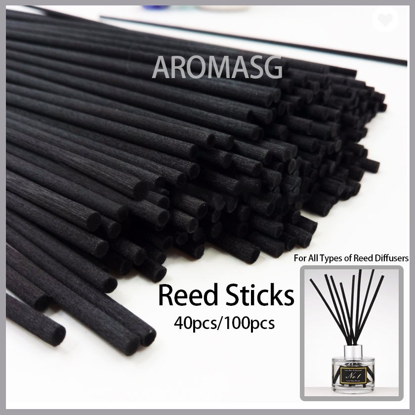 Black/White Fibre Reed Sticks & Rattan Reed Sticks [25cm] ★[40pcs