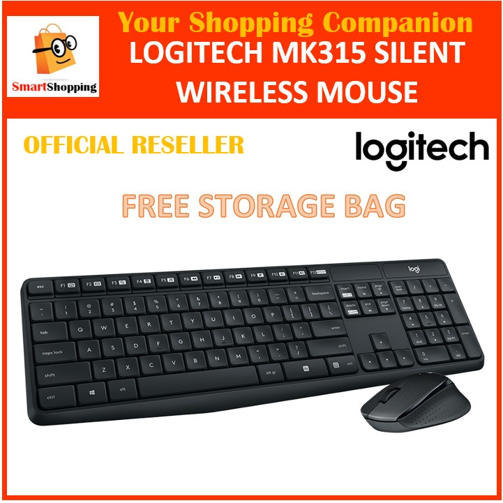 (Original) Logitech MK315 Silent Quiet Durable Wireless Keyboard Mouse