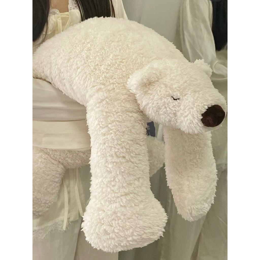 Qike Polar Bear Throw Pillow Girls Sleeping On The Bed Leg Clamp Doll ...