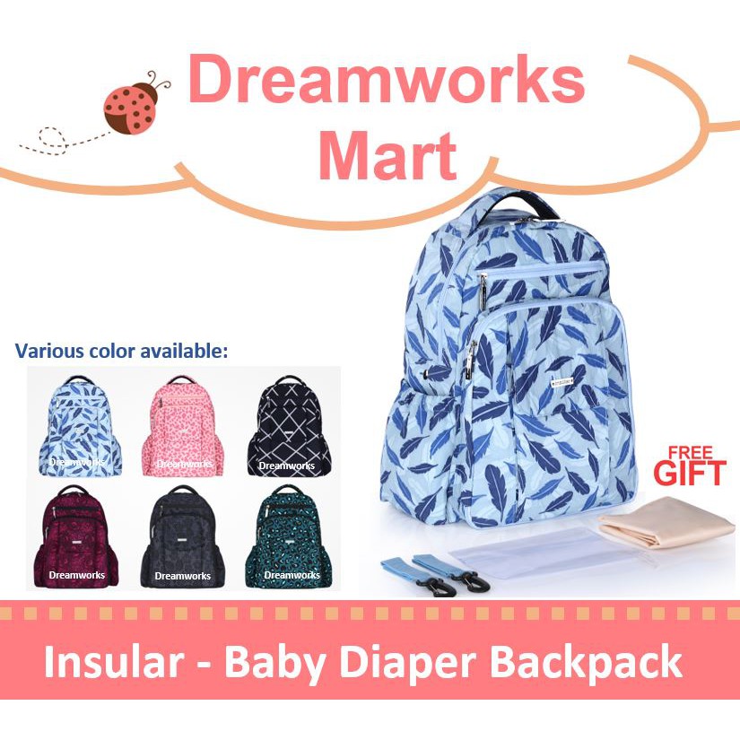 Insular diaper outlet backpack