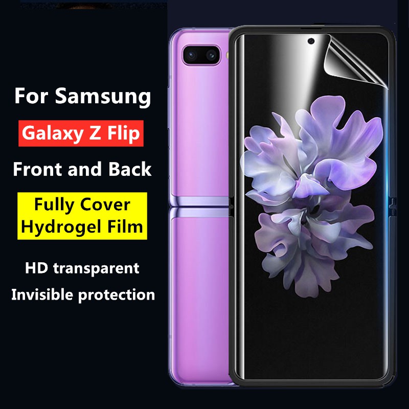 For Samsung Galaxy Z Flip Soft Tpu Full Cover Clear Film Guard Screen Protector Screen Protector