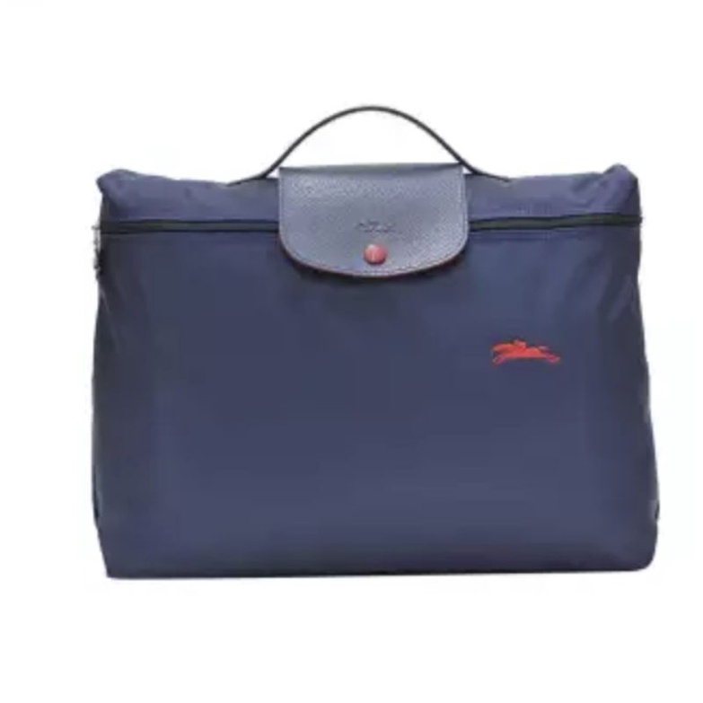 longchamp club series laptop case top handle clutch bag navy blue Shopee Singapore