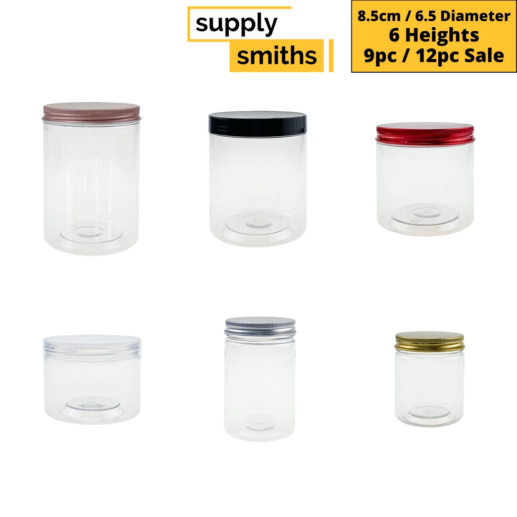 Smiths Mason Jars 16oz/473ml 4pcs Glass Jars With Lids Metal 