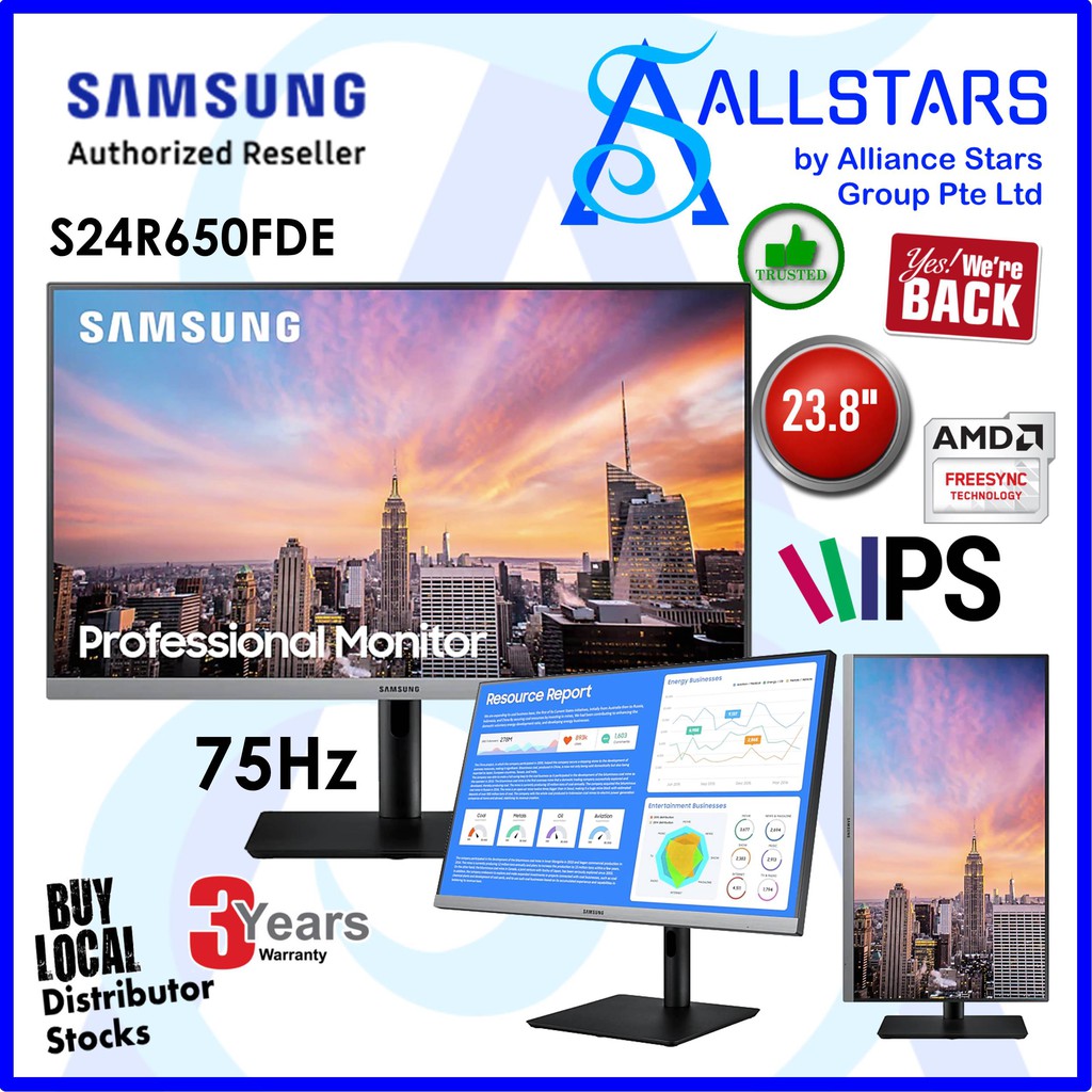 Samsung 23.8 inch actual / 24 inch class S24R650FDE Full HD IPS ...