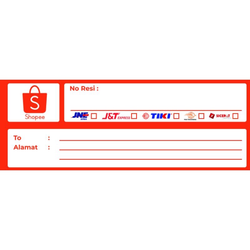 Shopee Shipping Receipt Label Contains 100 Sheets/Shipping Receipt