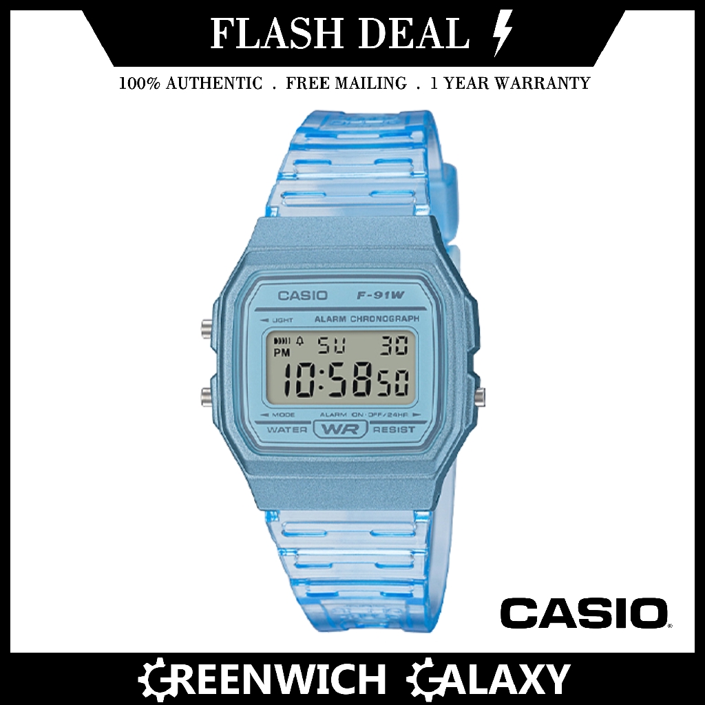 Casio light hot sale blue watch