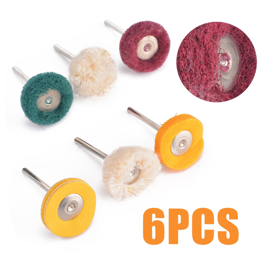 bbyes 6pcs Polishing Wheel Buffing Pad Brush Set Polishers Tool For Rotary Drill Bit