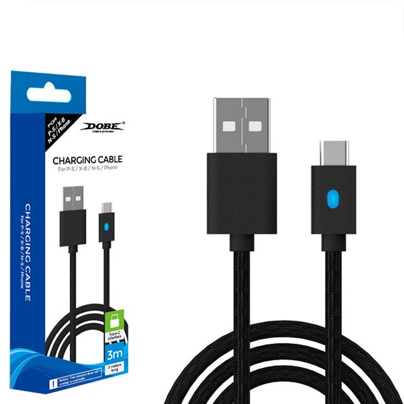 3M PS5 Charging Cable Type C Transmission Power Line Gamepad Charger ...