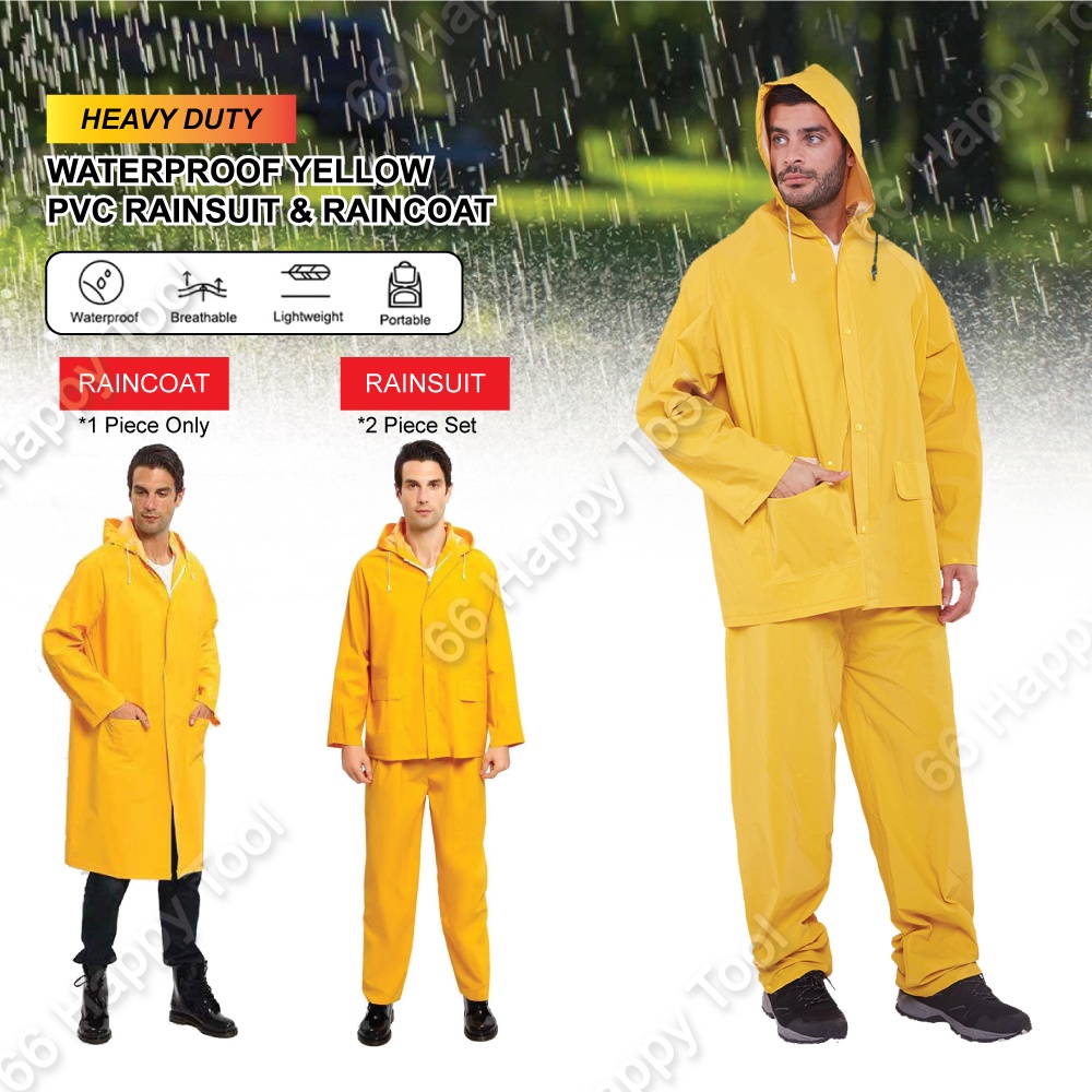 Heavy duty yellow raincoat best sale