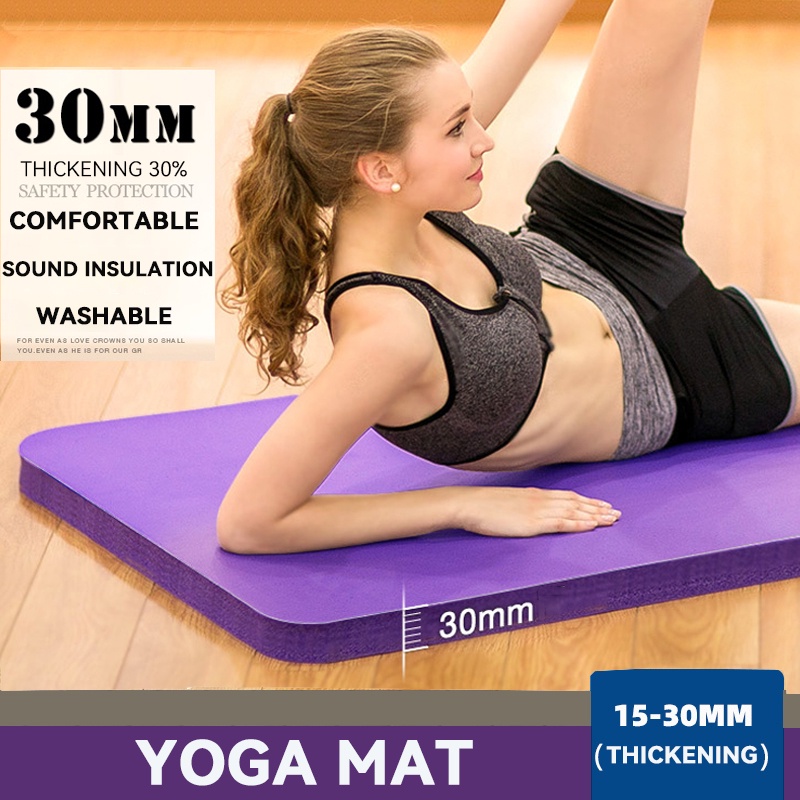 Yoga Mat Thickened 30mm Fitness Mat 20mm Beginner Extra Thick Yoga Exercise Children s Floor Mat Household Shopee Singapore