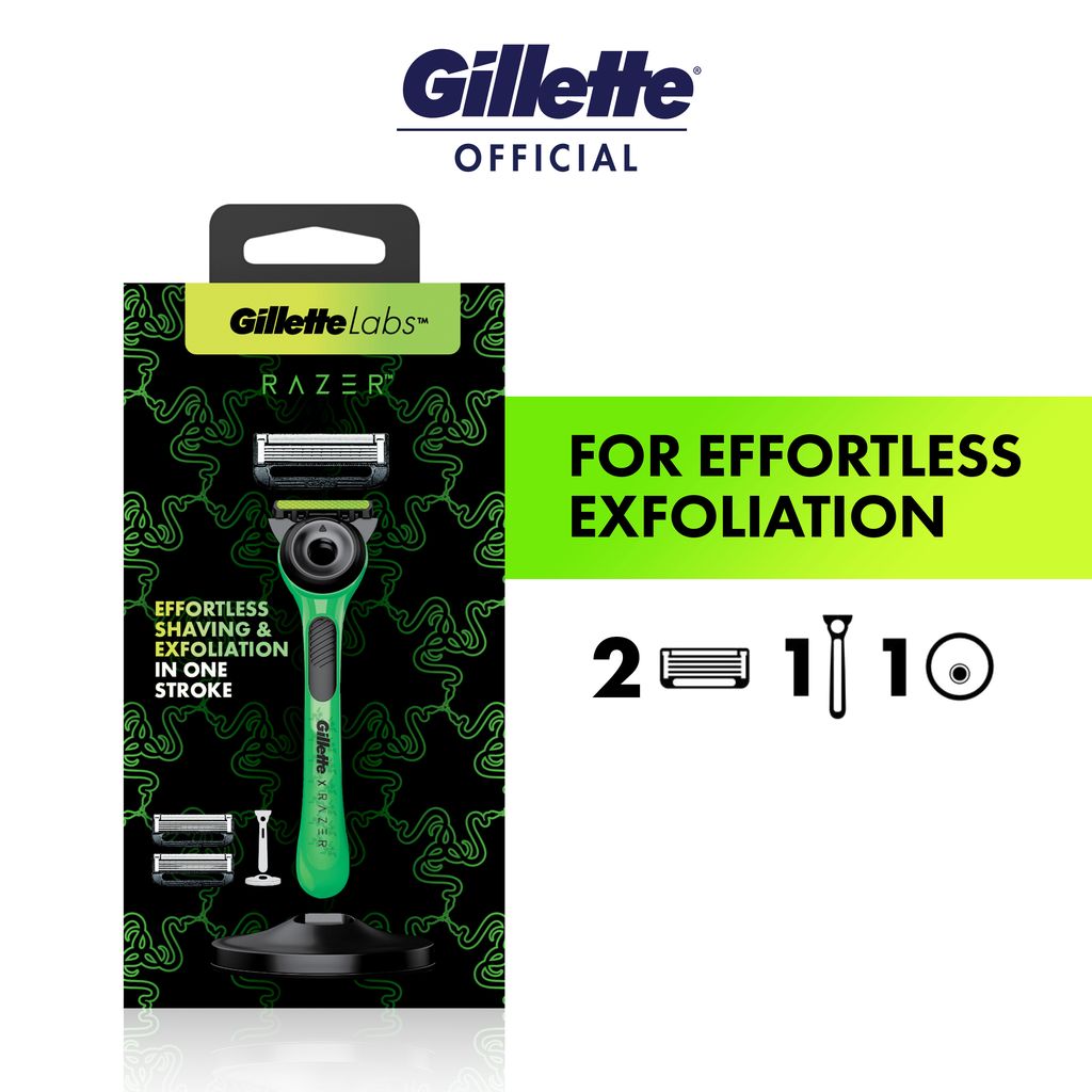 GilletteLabs with Exfoliating Bar Razor for Men, Razer Limited Edition ...