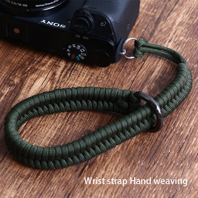LYNCA Camera Leather Wrist Strap Adjustable Hand Grip For
