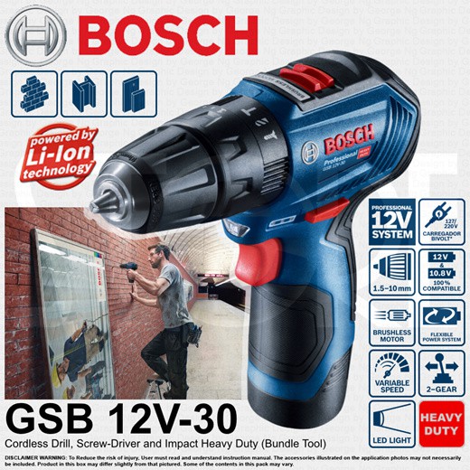 Bosch best sale gsb 12v30