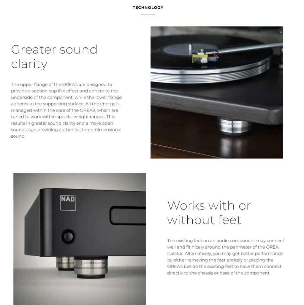 Isolatori Audio Orea Series - Massimo 7.2 Kg Per Pezzo, Colore Indigo - Foto 6