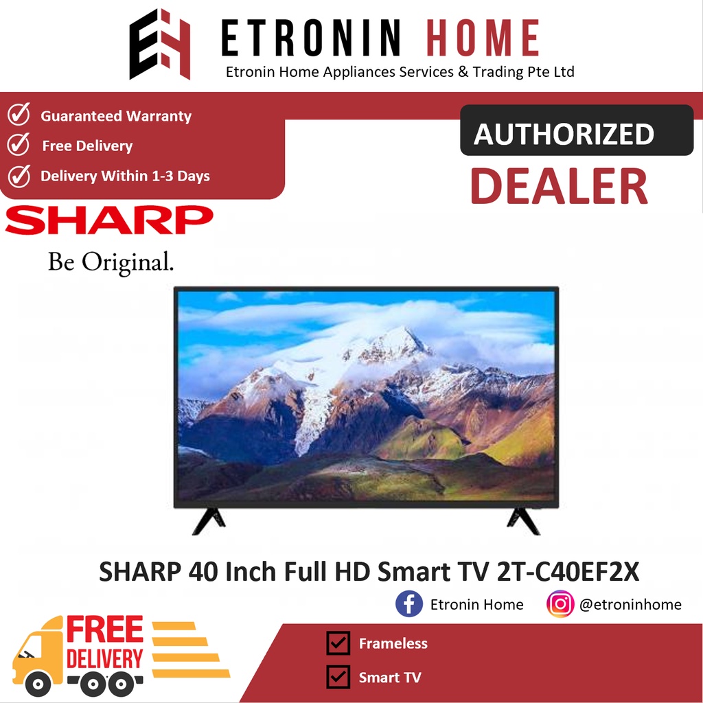 Sharp 40 Inch Full Hd Smart Tv 2t C40ef2x Shopee Singapore