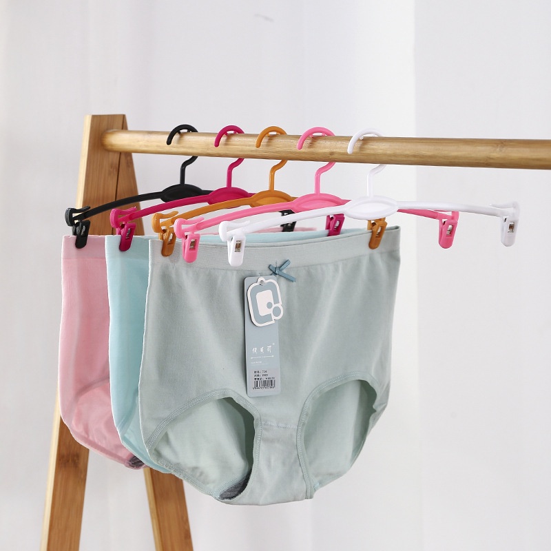 1PCS NonSlip Strengthen Plastic Hanger Bra Rack Soft Underwear Hangers ...