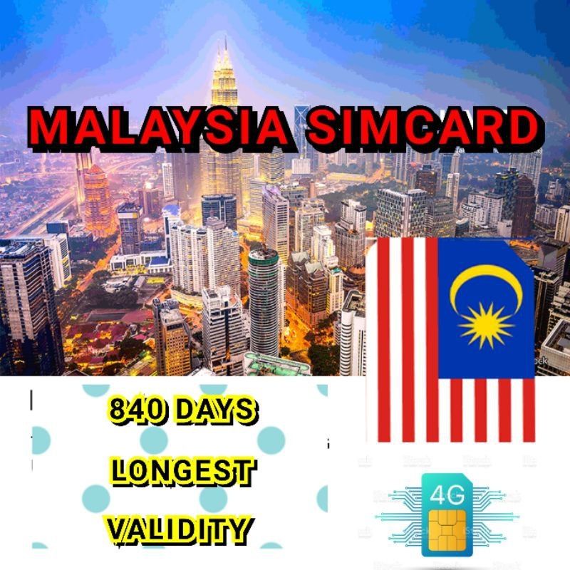 840days Validity Malaysia Prepaid Travel Data Sim Card Malaysia