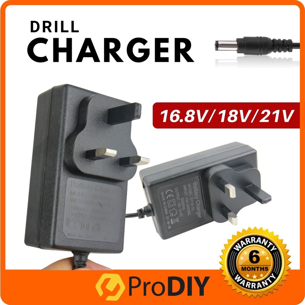 16.8v 18v 21v Drill Charger 3pin Power Supply Adapter Battery Lithium ion Electric Wrench Cordless Drill Tools Shopee Singapore