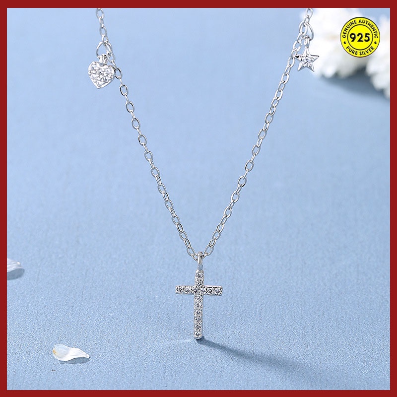 Buy silver clearance cross necklace