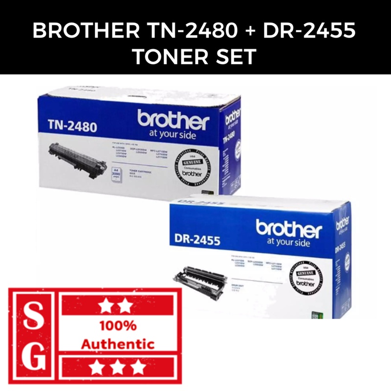 Brother Toner and Drum Cartridge set TN-2480 + DR-2455 | TN-2480 | DR ...