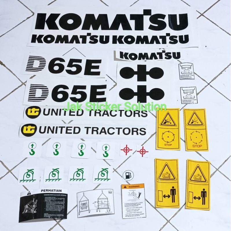 Dozer Sticker Komatsu D65E Heavy Equipment Decal | Shopee Singapore