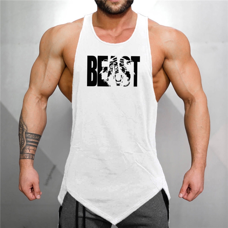 Brand Muscle Tank Top Men Gyms Bodybuilding Singlet Sleeveless Men's Tops Stringer Fitness Clothing Breathable Vest