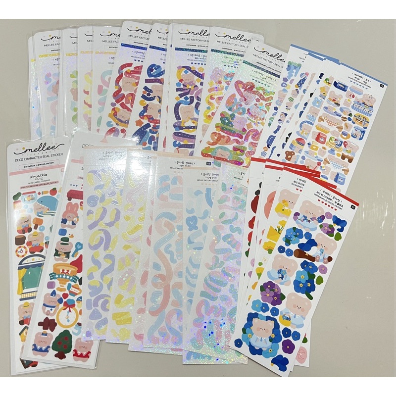 Mellee Factory Korean Stationary Deco Decor Seal sticker Shopee Singapore